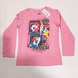 🔥SALE🔥 Hasbro My Little Pony Pink Long Sleeved Tee NWT Sizes 4 & 5